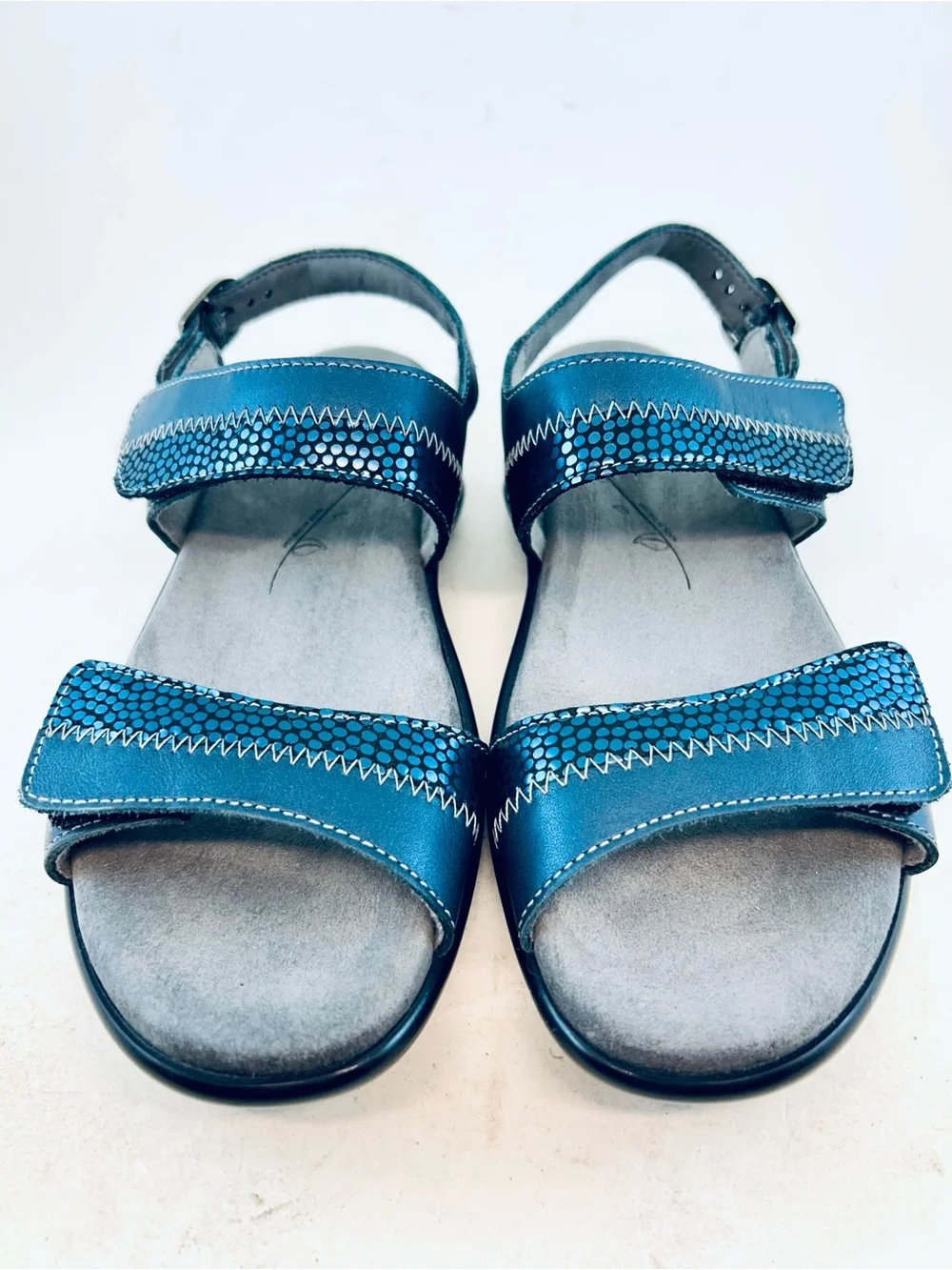 SAS Navy Blue Nudu Adjustable Heel Strap Sandals size 6 M - Picture 2 of 11
